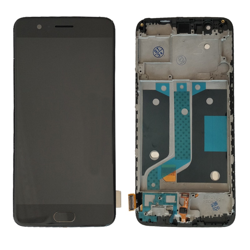 Voor Oneplus 5 Lcd Een Plus 5 Lcd-scherm En Touch Screen Digitizer Vergadering Met Frame A5000 Lcd Home Button vingerafdruk