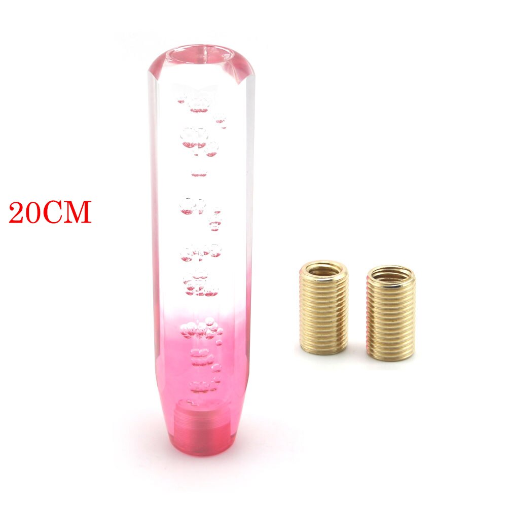 Car Manual Shift Knob Gear Shifter Head Shift Knob Stick Crystal Transparent Bubble Purple Blue Throw Gear Shifter 15CM 20CM: Pink 20cm