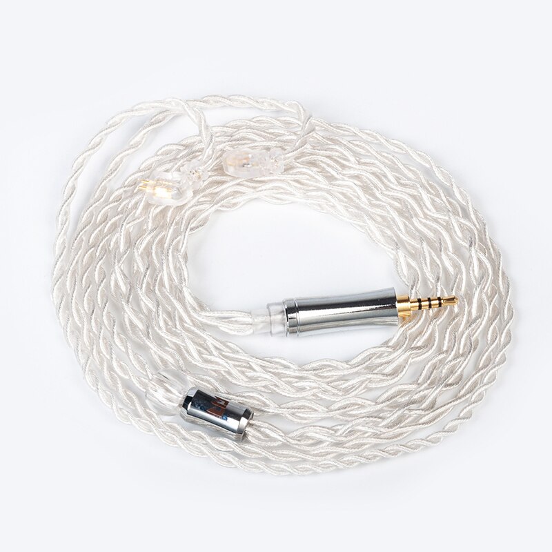 TRI Through 4 Core High purity 5N Single Crystal Copper winding cable 2pin/MMCX/QDC/TFZ with 2.5/3.5/4.4 Connector KS2: TFZ 2.5MM