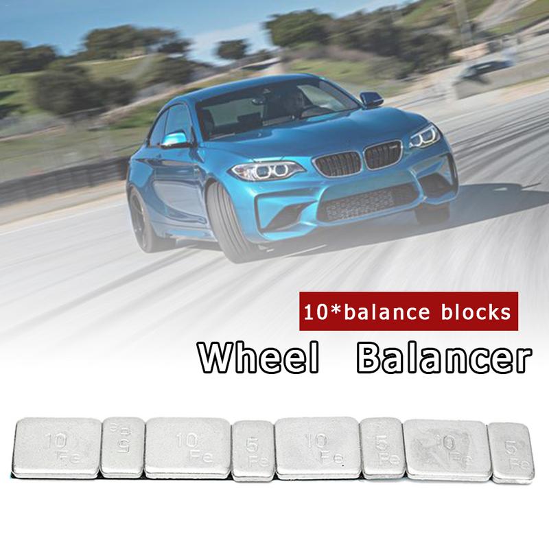 10pcs Universal Wheel Balance Weight Car Tire Adhesive Tire Balance Block Wheel Iron Tyre Balancer For Cars RC Boat Motorcycle
