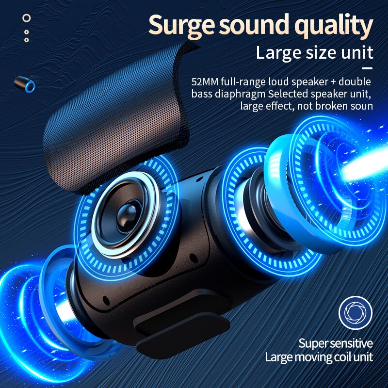TSN-1 draagbare luidspreker Draadloze Bluetooth-luidsprekers met 5.3 stereo FM/SD/USB-schijf/Aux-modi Waterdicht voor Hifi-geluid buitenshuis