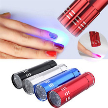 Nail Droger Mini LED Zaklamp UV Lamp Draagbare Voor Nail Gel Snelle Droger Cure 4 Kleuren Kiezen Nail Gel Cure manicure Tool