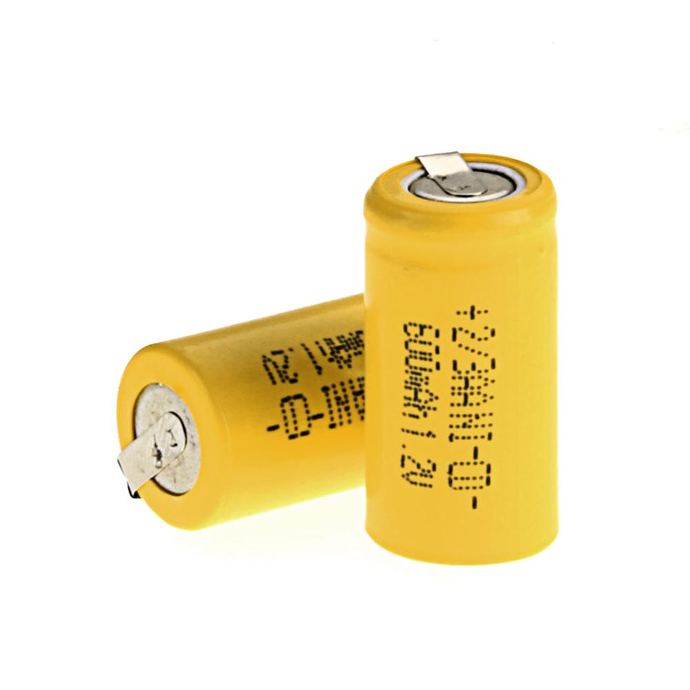 2 ~ 32PCS 1.2 v ni-cd oplaadbare batterij 600mAh 2/3 AA 1.2 v batterij ni cd geel