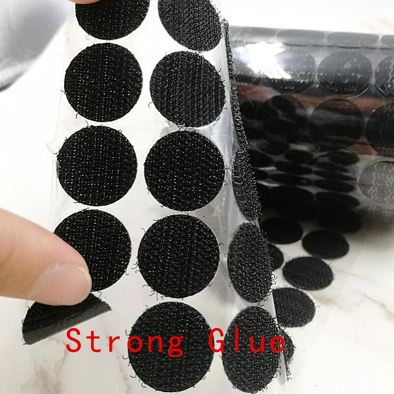 100 Pairs Zelfklevende Sluiting Stippen 10/15/20/25/30mm Sterke Lijm Magie Sticker ronde Haak Lus Tape Drukknoop Naaien Gereedschap