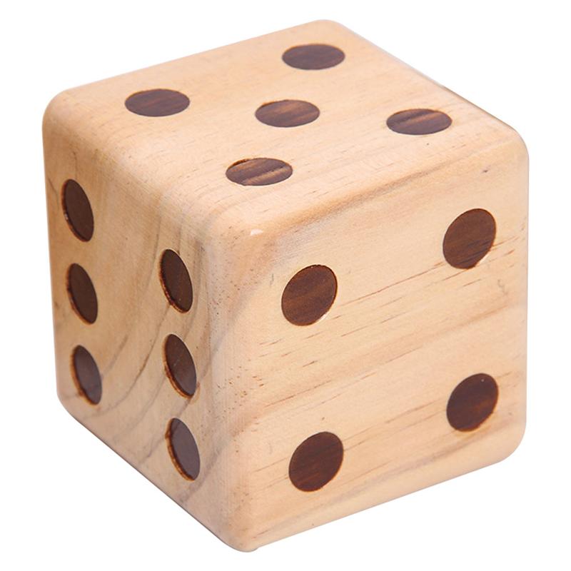 1pc dados de madeira durável tamanho grande 9cm grande entretenimento suave dados de jogo para pub noite bar festa ktv
