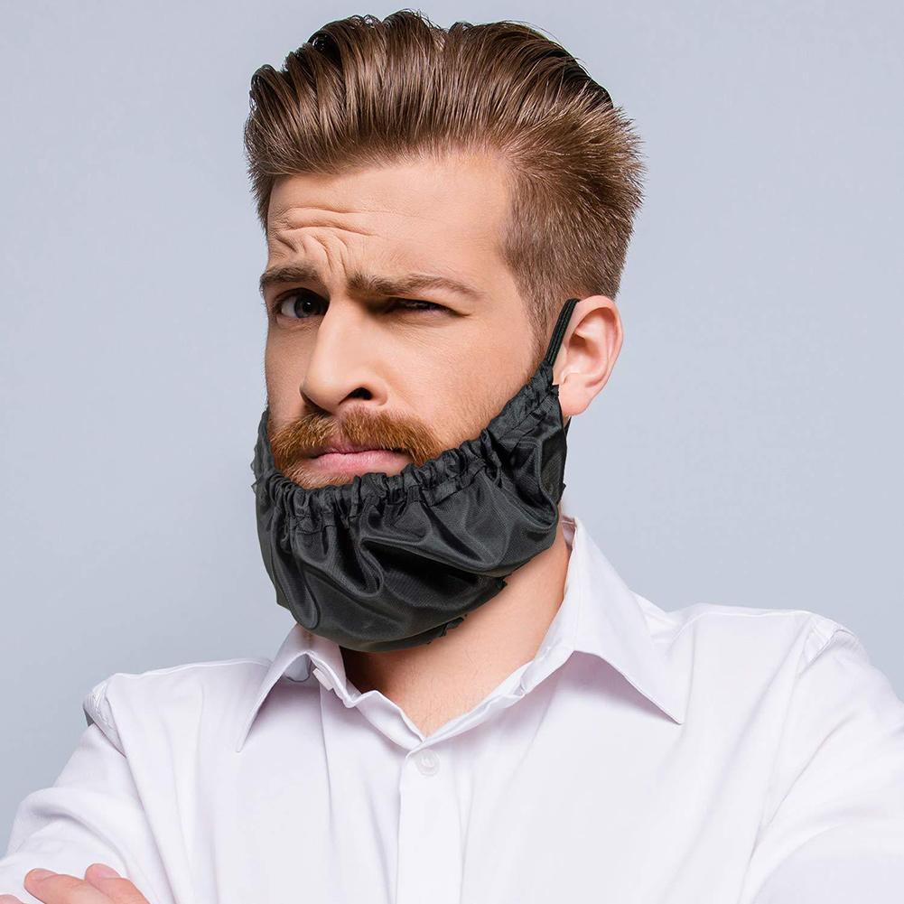 Men Beard Bandanas Bedtime Bib Adjustable Beard Covers Comfy Facial Hair Apron Oil-proof For Men