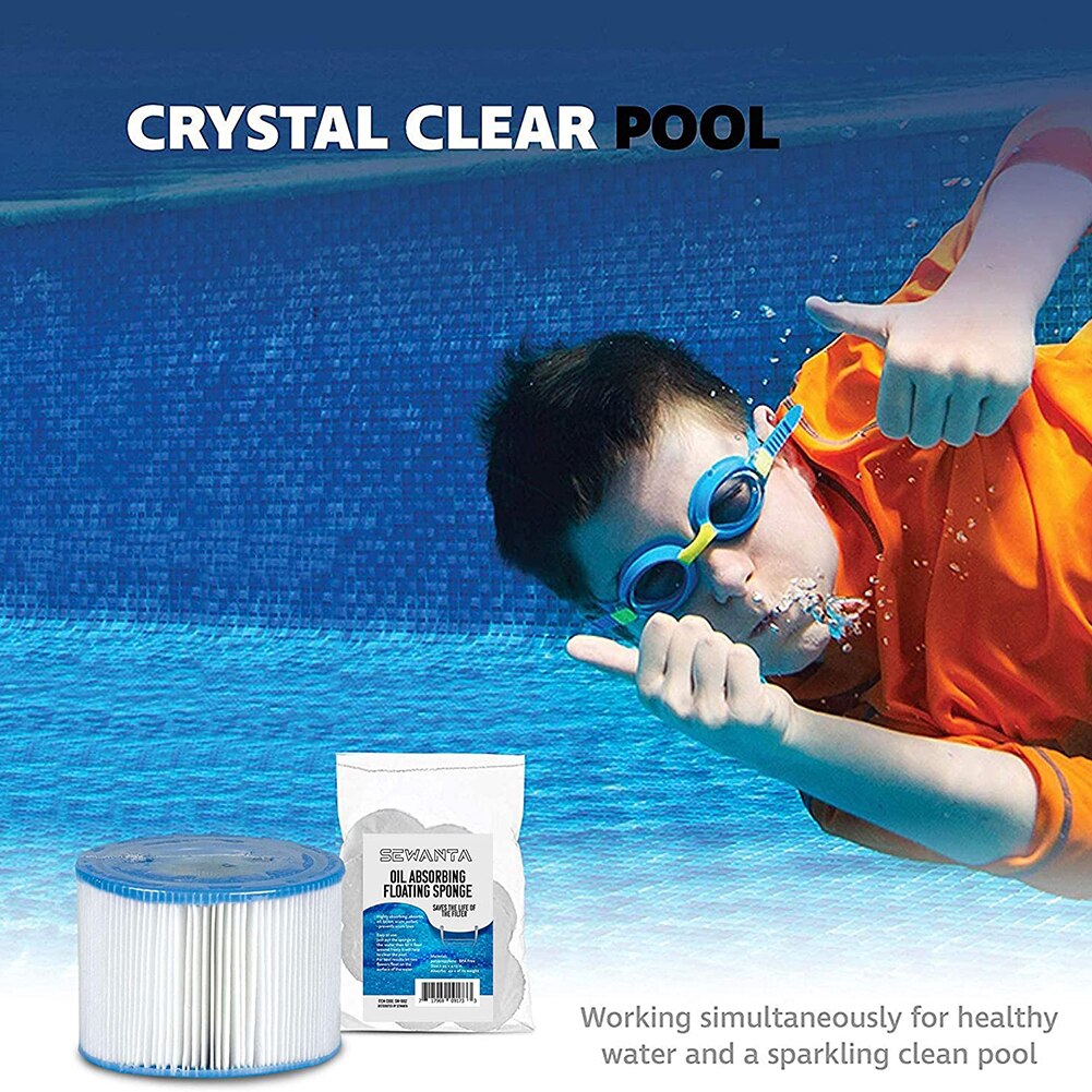 Genanvendelige vaskbare swimmingpool filterpatroner type h til intex spa filter pumper renere rengøring udskiftning