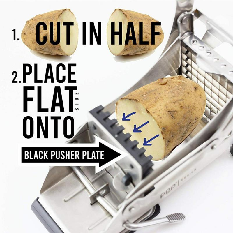 Potato Cutter Stainless Steel Manual Potato Strip Cutter Machine French Fries Cutter Potato Maker Tools Meat Carrot Chopper