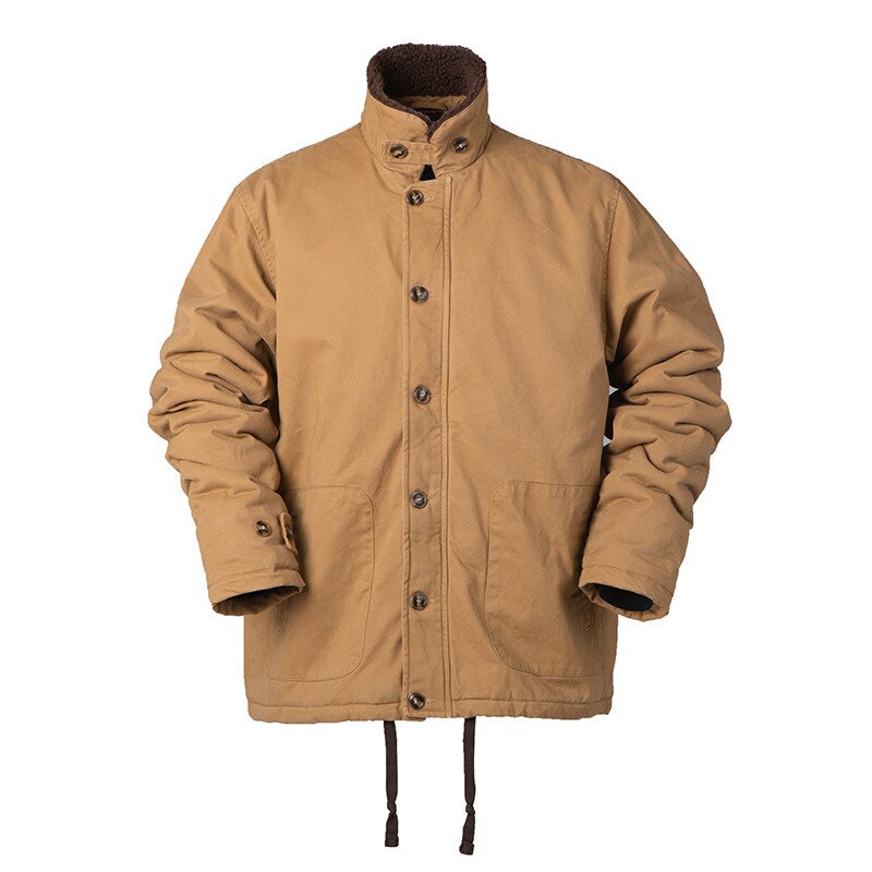 Deck Serve Navy Keep Warm Continuous System Lamb Wool Coat Outdoor Camping Cycling Increase Down Thickening Work Clothes Jacket