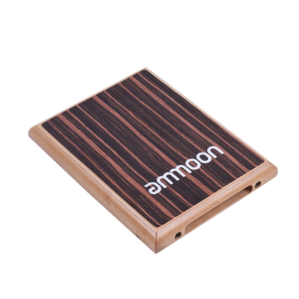 ammoon Cajon Drum Compact Travel Box Drum Cajon Flat Hand Drum Cajon Drum with Adjustable Strings Carrying Bag Cajon Drum