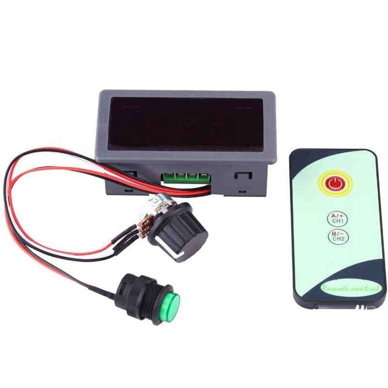 DC 6V-30 Input Motor Speed Controller Digital Display With Infrared Remote Control For Car Truck Motor Driver