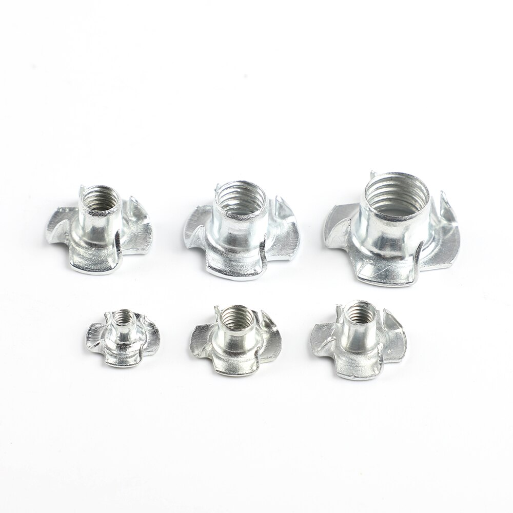 10 stuks/partij  m3 m4 m5 m6 m8 m10 m12 verzinkte vierklauwmoeren luidsprekermoer t-moer blinde getande t-moer meubelbeslag schroef
