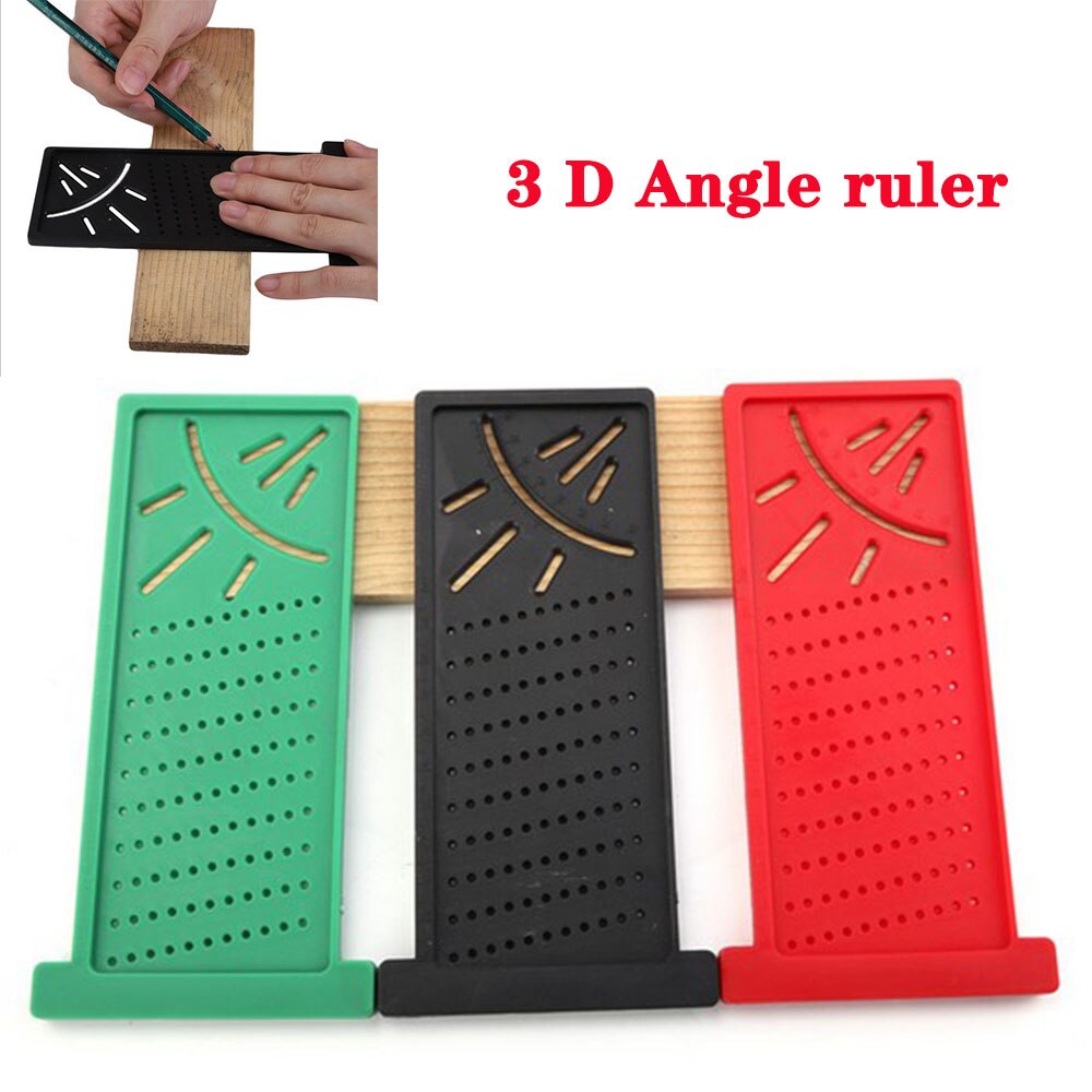 3D charpentier mesure règle 3D Angle règle carré bois outil de mesure charpentier marquage règle trou règle 3D règle charpentier