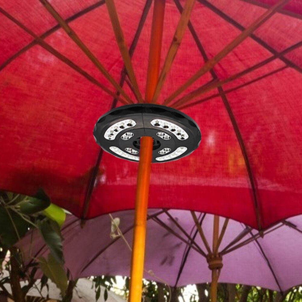 Gårdhave paraply pole lys haven camping telt lampe genopladelig 28 ledet udendørs camping bærbare udendørs elementer