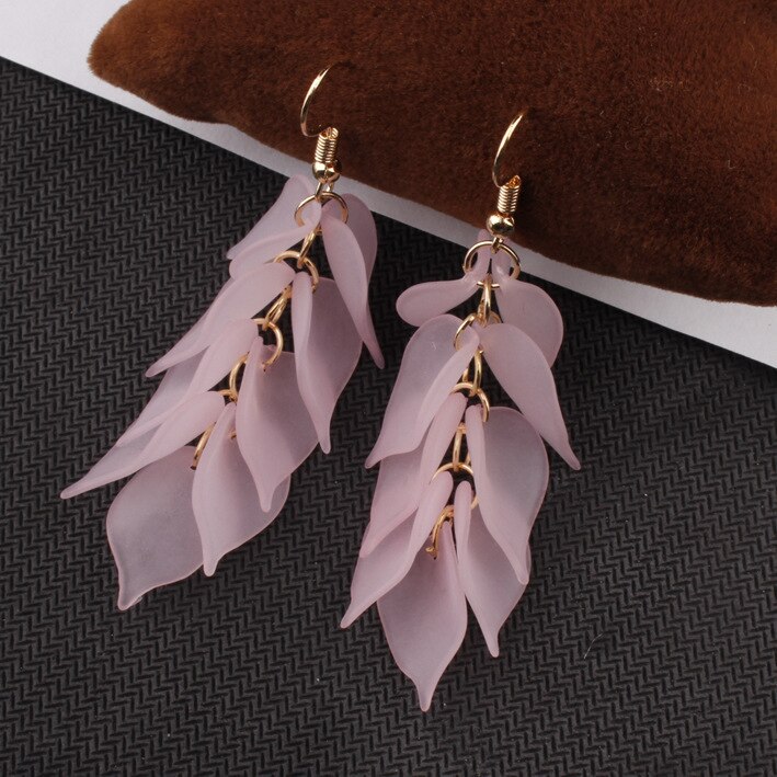 Pendientes colgantes para mujer, aretes largos, flores colgantes, bodas, fiestas, para mujer, novedad de: A0052-2