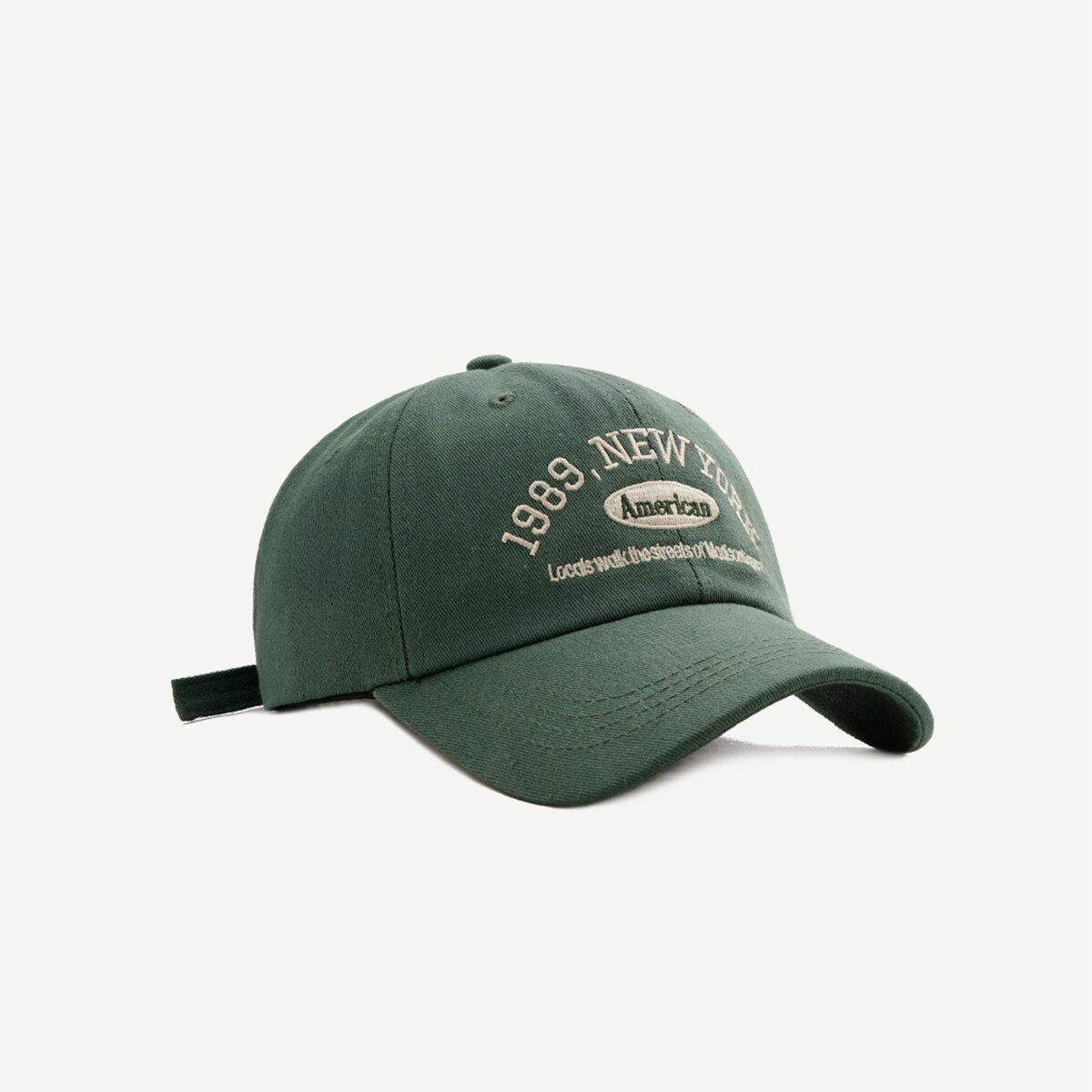 IL KEPS – casquette de Baseball brodée pour hommes et femmes, chapeau de soleil Kpop en coton, style Hip-Hop, York, BQM267: green  BQM267