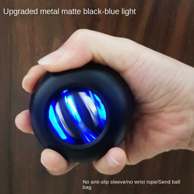 Boule de puissance pour la relaxation des muscles, Gyroscope, LED + compteur de vitesse, exercice de renforcement des mains, Gyro Powerball de Fitness: Blue light