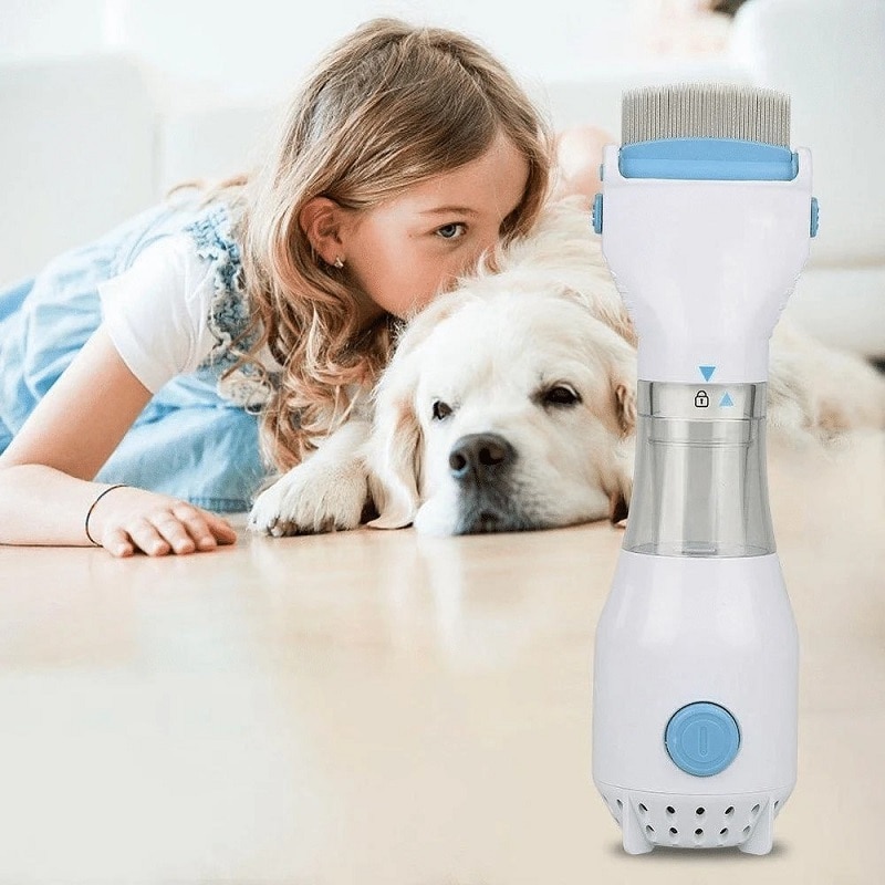 Pet Tick Remover Comb Electric Drive Lice Eggs Dog Cat Hair Cleaner Pet Insect Remover Health Necessities