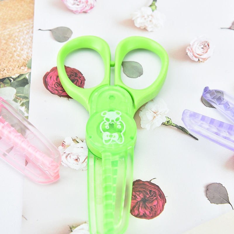 1 pcs Mini DIY Cute Kawaii Plastic Scissors For Paper Cutter Scrapbooking Kids Office School Supplies Korean Stationery Student