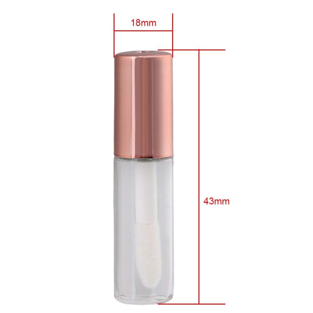 Tube vide en plastique transparent pour brillant à lèvres, contenant de 1.2ml pour Gloss, pour baume à lèvres, outils de maquillage cosmétique avec bouchon, 20 pièces
