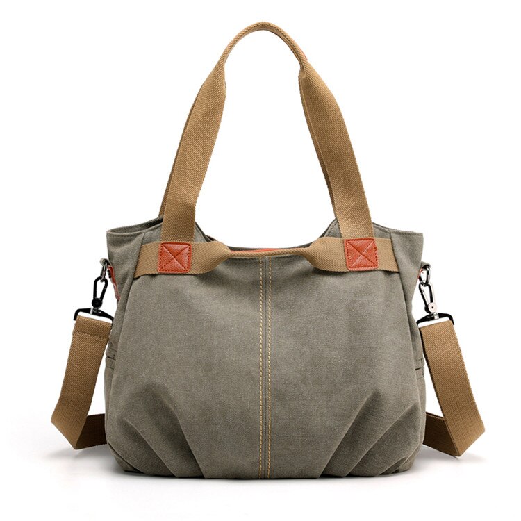 13 kleuren Mode Vrouwen Canvas Handtassen Messenger Tassen Vrouwelijke schoudertassen Dames Crossbody Tote Bag Bolsas: Army Green