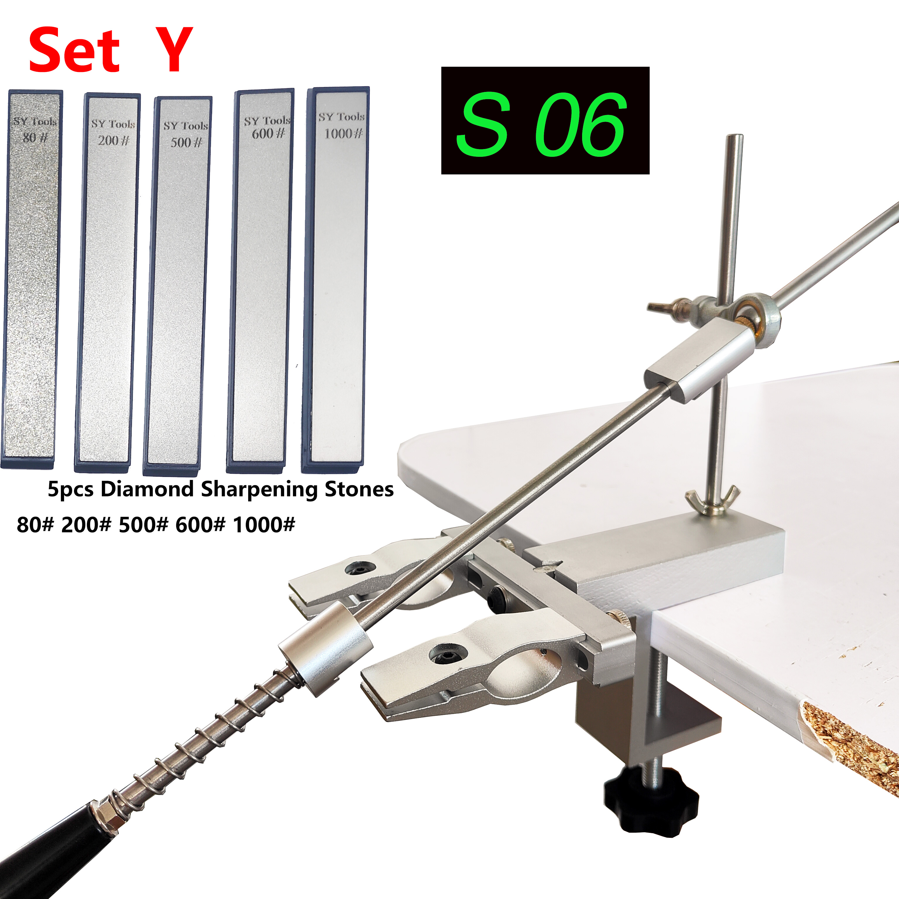 Affûteur de couteaux d'angle Apex, outils de cuisine, système d'affûtage de couteaux avec ensemble de pierres diamantées, S09, , partenaires professionnels: Chocolat