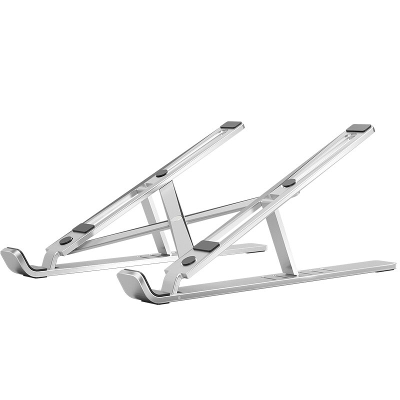 LINGCHEN, soporte para portátil para MacBook Pro Air Notebook, soporte plegable de aleación de aluminio para portátil, soporte para portátil, soporte para Notebook: silver