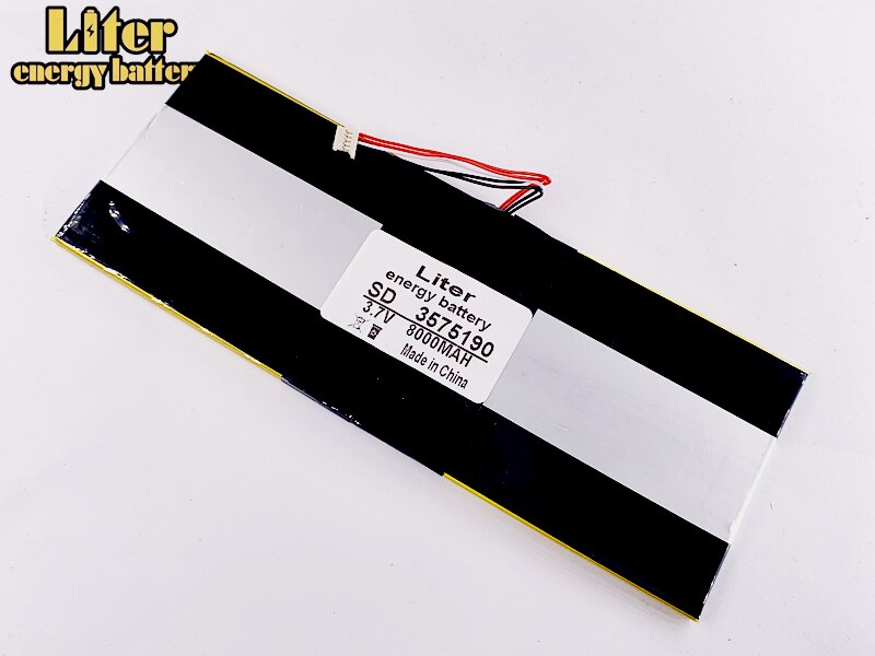 5 fio melhor marca da bateria 3575190 baterias de polímero de lítio 3.7 V 8000 mah 3875188 tablet MID bateria embutida