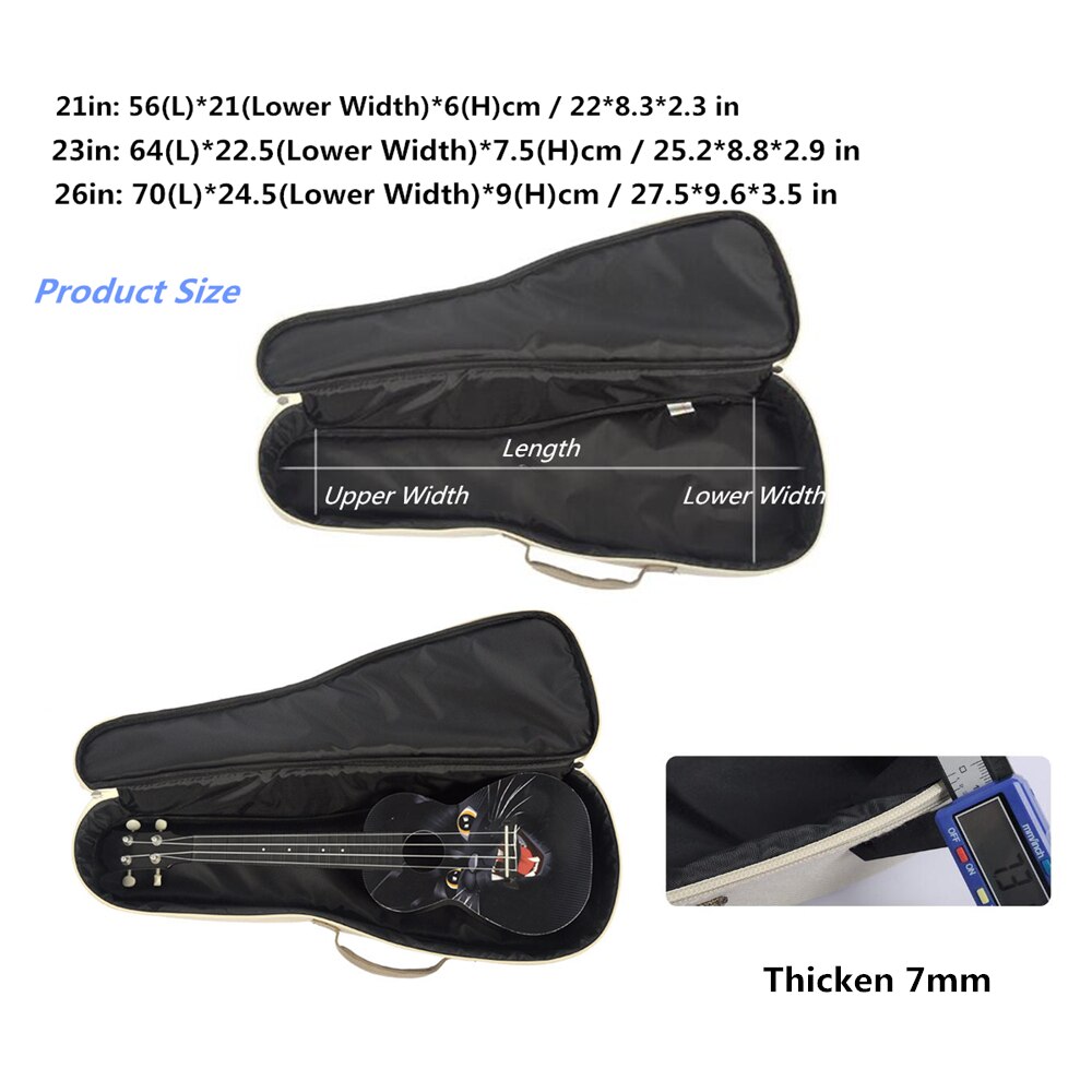 Sac Ukulele Soprano 21 &quot;23&quot; 26 &quot;, sacs d&#39;instruments pour enfants, étui de guitare Portable avec une seule bandoulière