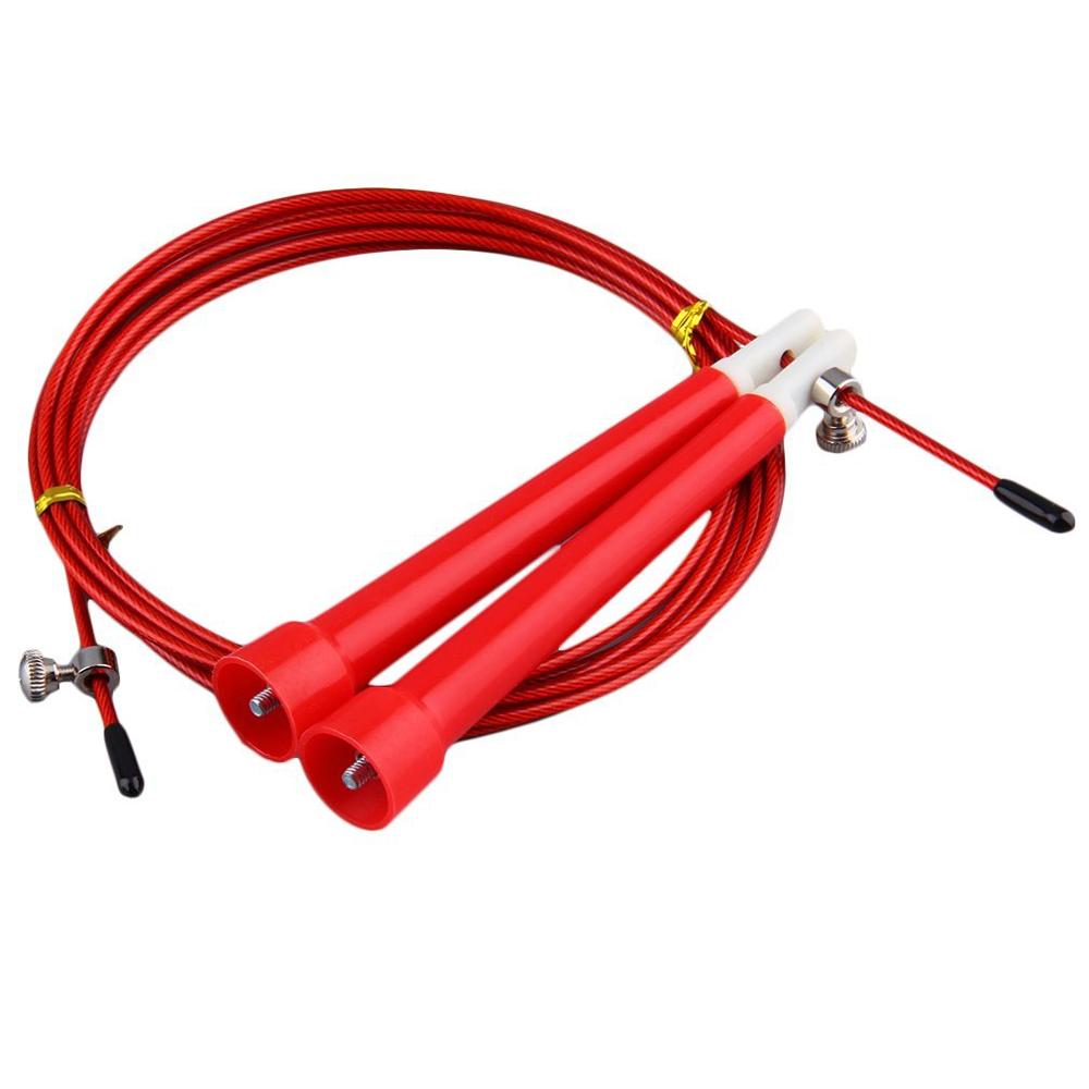 3m High Speed Aerobic Steel Wire Skipping Rope Length Adjustable Jump Rope Crossfit Fitness Equipment Skip Rope: red