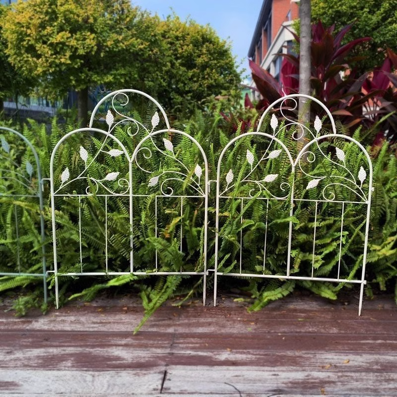 Enrejado de Metal para jardín al aire libre, marco de soporte de rosas trepadoras de hierro, valla de vid y flores, valla de partición decorativa para escalar plantas