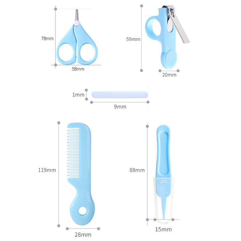 5 teile/satz baby kind nagel trimmer nase reiniger haar pflege kamm sicherheit pflege set tragbare mit box