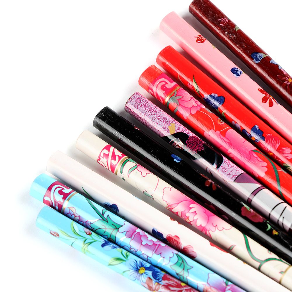1Pc Women Chopstick Colorful Wood Hair Stick Retro Style Hand-carved Natural Hair Accessories Hair Styling Tool