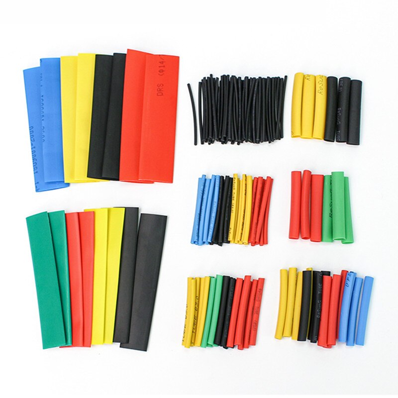 2：1 Shrinking Tubing Assorted Wire Cable Insulation Sleeving,Thermoresistant Tube Heat Shrink Wrapping Kit