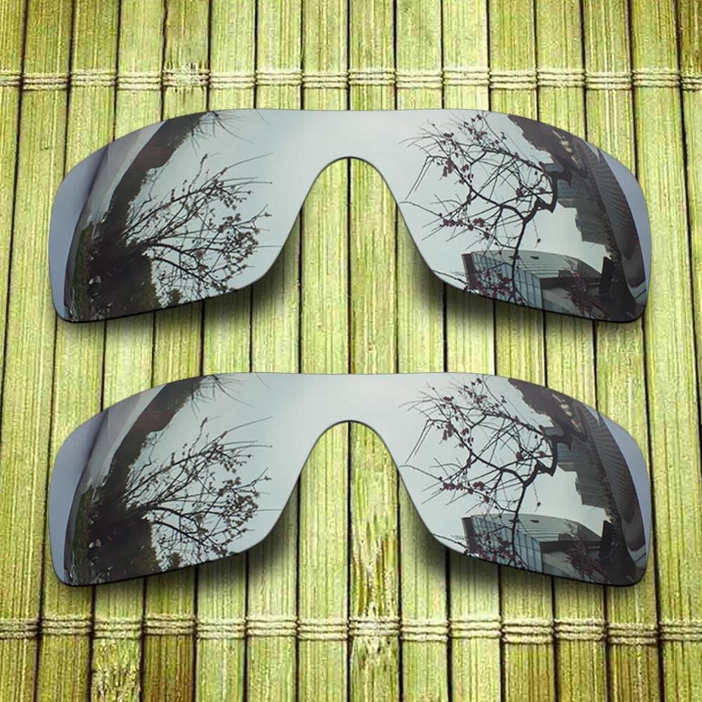 Polarized Replacement Lense For-Oakley Batwolf Sunglasses Frame True Color Mirrored Coating - Options: 2x Chrome
