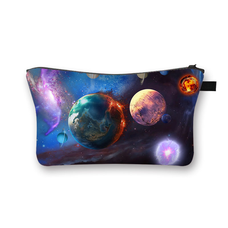 Galaxy Star Print kosmetyczki planeta kobiety makijaż torby damskie szminki przechowywanie kosmetyki torba dziewczyny kosmetyczka organizatorzy: hzbGalaxy04