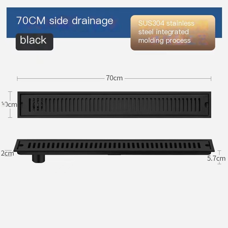 Zwart 20-80 cm verlengde afvoerputje badkamer toilet 304 roestvrij staal grote verplaatsing afvoerputje anti-geur en insectenbestendig: Licht Geel