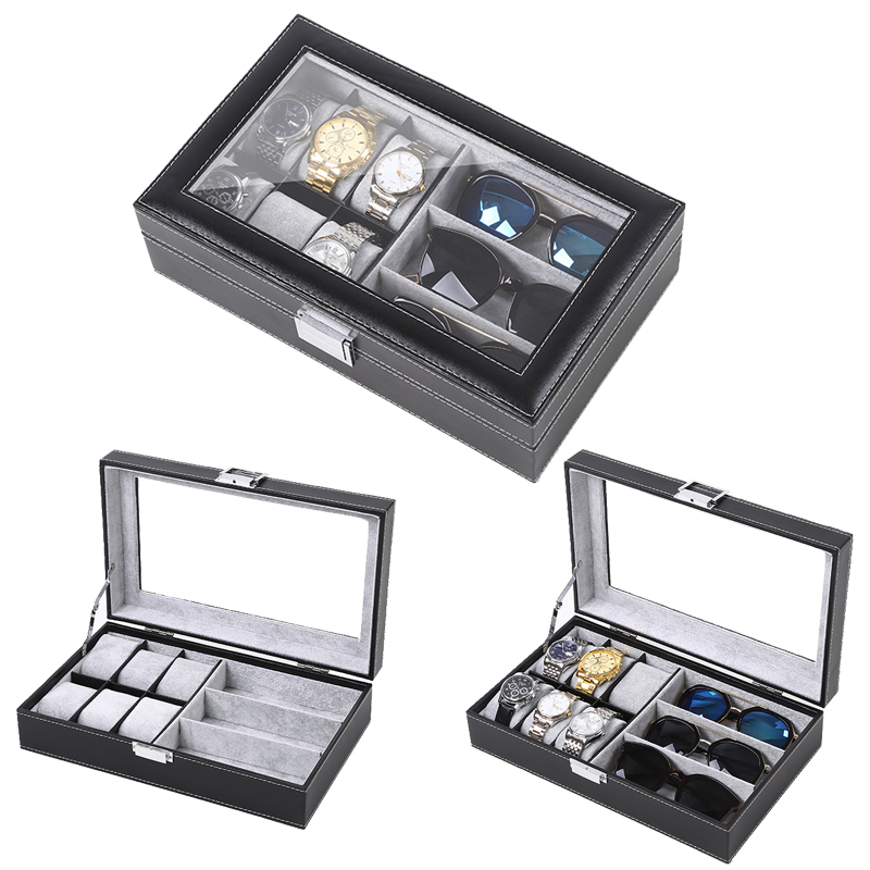 Watch Box Clock Box Watch Case Time Box Jewelry Box Jewellery organizer Jewellery holder for Glasses and Watch Holding