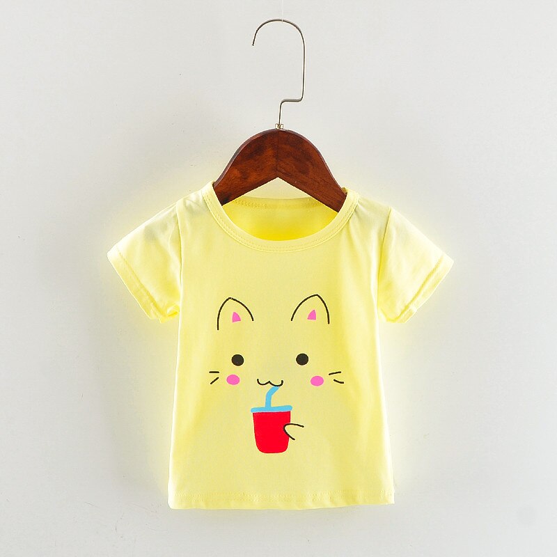 Baby Meisje Zomer t shirts Katoen Cartoon Baby Meisje Tops Sport Kleding voor Kinderen Meisje Korte Mouw t-shirt Kleding voor 0to2Years