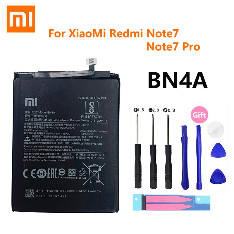 XiaoMi Telefon Batterie Redmi Hongmi Hinweis 3 3S 4 4A 4X 5 5A 5X 6 6 7 7A Gehen pro Plus A2 Lite BN41 BN31 BM47 Ersatz Batterien: BN4A Redmi Note 7