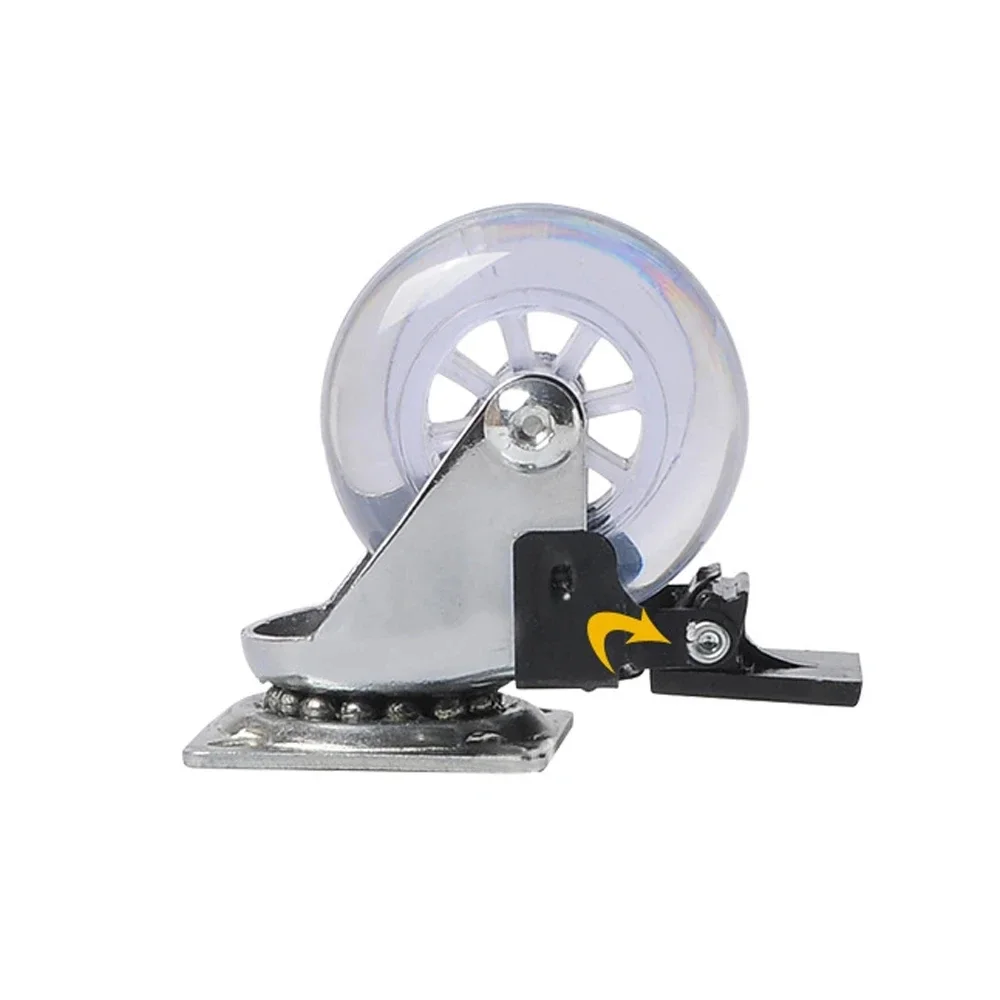 2Inch Zwenkwielen Zware Industriële Zwenkwiel Met M8x15mm Schroefdraad Stuurpen Geen Geluid PU Wielen Voor Karren werkbank