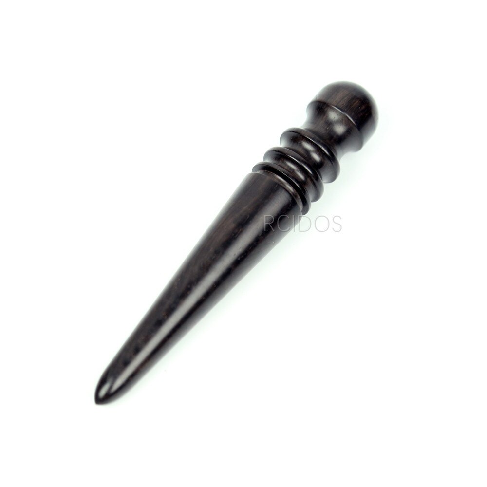 Sandalwood Grinding rod,4 mills Ebony Wood leather tip side border burnisher,leather side polish wood bar: Round Grinding rod