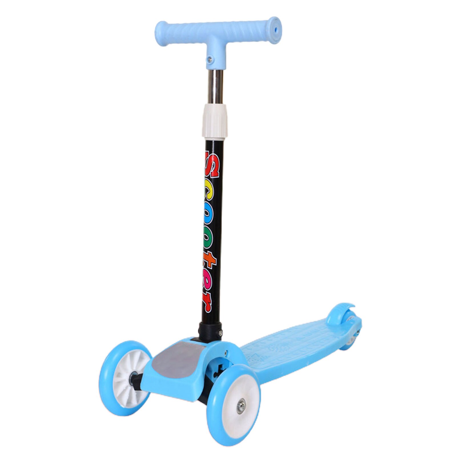 Kids 3 Wiel Kick Scooter Met Knipperende Wielen Verstelbare Hoogte Balans Coördinatie Training Voor Kinderen Aged 2 Tot 8: Blue No light