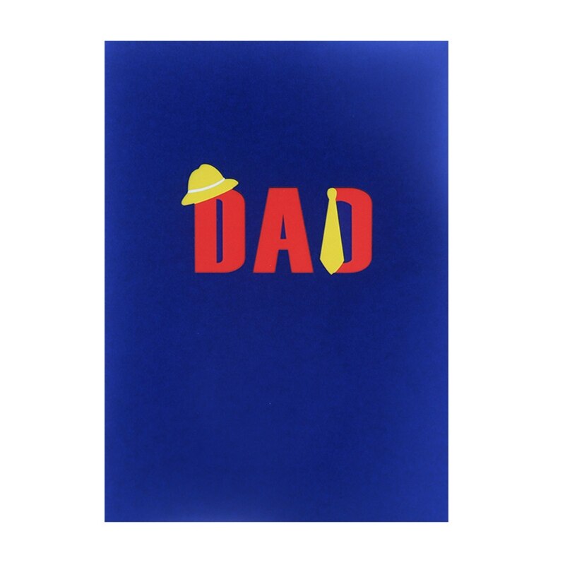 Tarjeta emergente 3D feliz Día del Padre, tarjetas de felicitación, tarjeta de mensaje de bendición para papá, hijo, marido, suministros de para Festival de cumpleaños