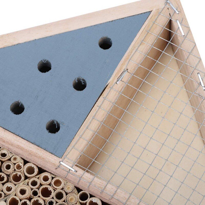 Beekeeping Insect Bee House Bee House Wood Wooden Insect House Log Insect Feeding House Bee Box Bee Hives Garden Supplies