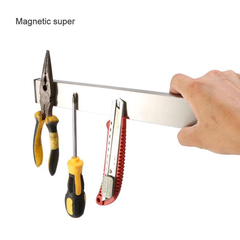 Magnetisk selvklebende 31cm lengde knivholder rustfritt stål 304 blokk magnet knivholder stativ for kniver