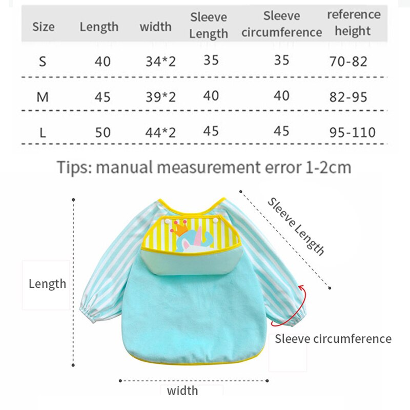 Lunch bibs Eating Smock Waterproof Baby Clothes Boys Girls 4 season Jacket Newborn 0~3 Year Children Anti dressing Kid Clothing