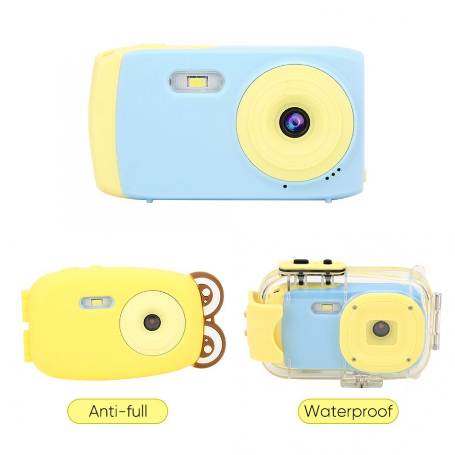 8.0MP 1920x1080P 2 Inch HD IPS Screen Mini Portable Children Waterproof Digital Camera for Boy/Girl video