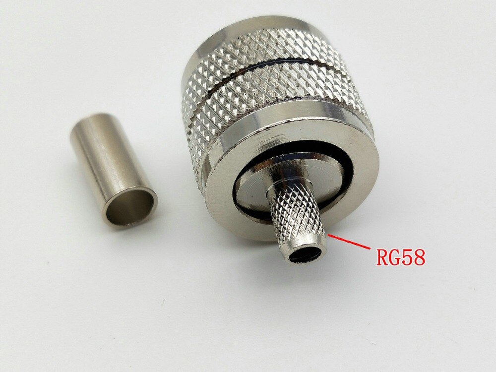 Conector de crimpado macho PL259 UHF, conector RF para adaptador RG8 RG6 RG58 RG316, 2 uds.