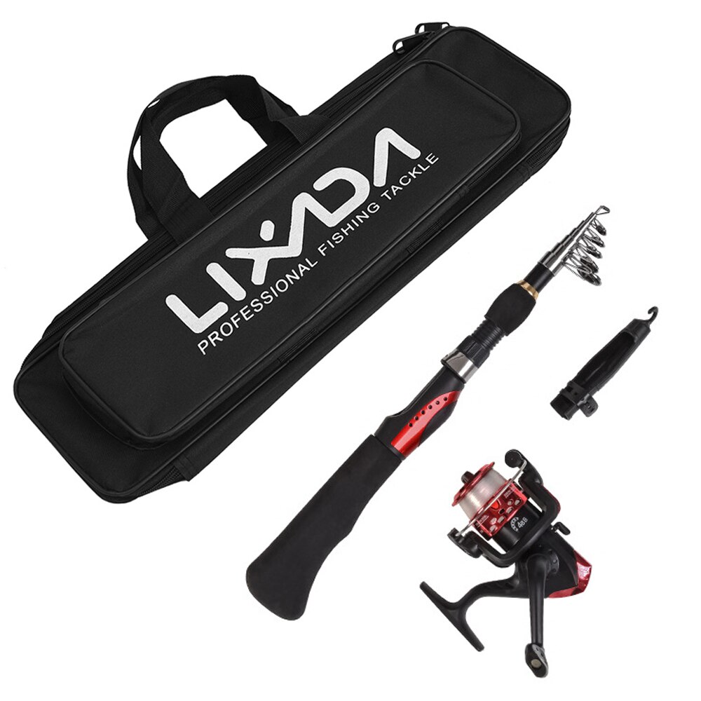 bambini pesca asta e bobina Combo pieno kit 1.6m telescopico pesca asta bobina impostato con pesce approdo rete ganci affrontare scatola Deposito Borsa